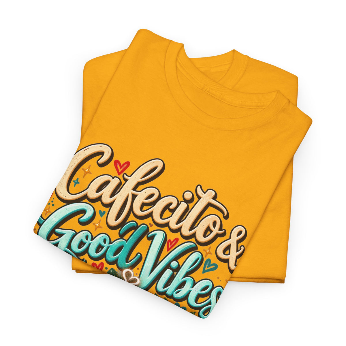 Cafecito & Good Vibes T-Shirt ☕🇵🇷🌺 - Puerto Rican Coffee Lover Tee