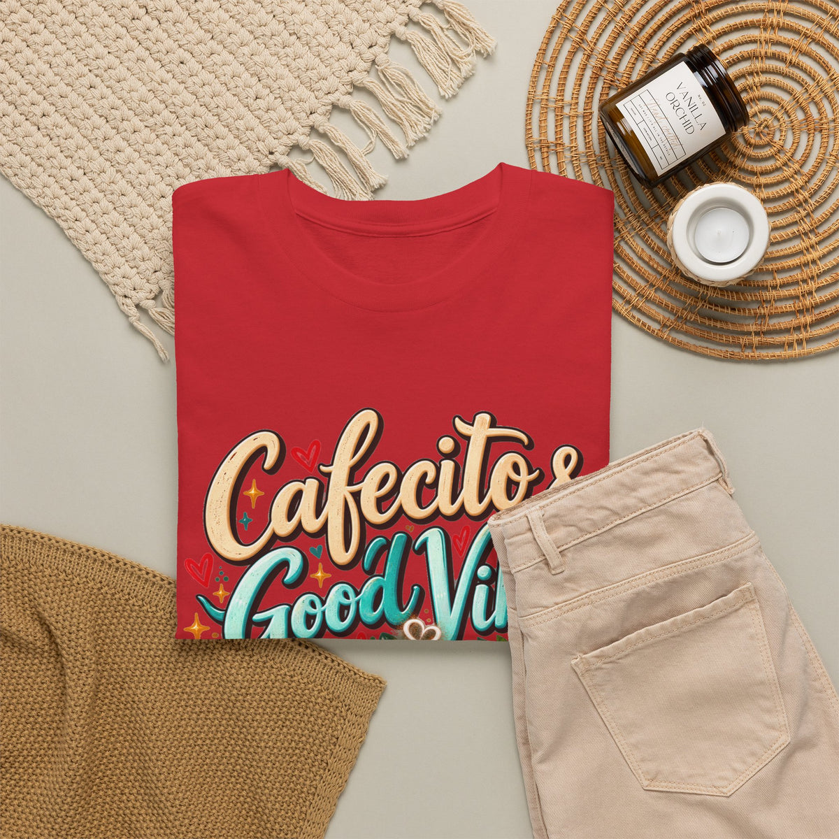 Cafecito & Good Vibes T-Shirt ☕🇵🇷🌺 - Puerto Rican Coffee Lover Tee