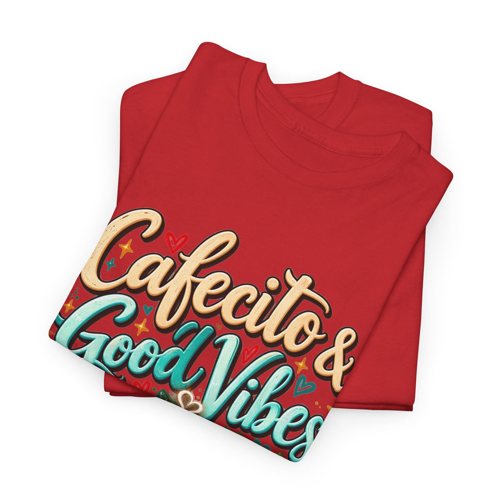 Cafecito & Good Vibes T-Shirt ☕🇵🇷🌺 - Puerto Rican Coffee Lover Tee