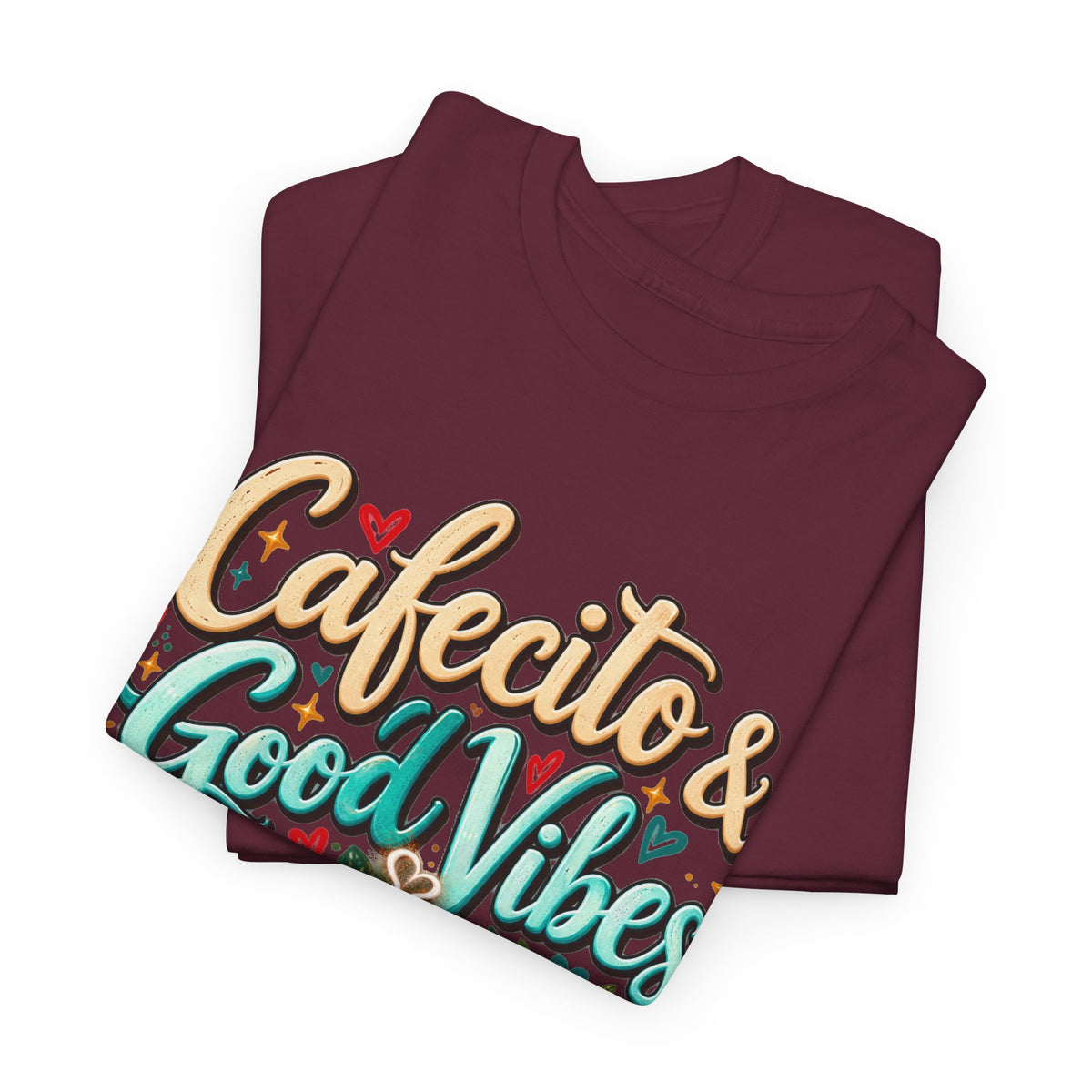 Cafecito & Good Vibes T-Shirt ☕🇵🇷🌺 - Puerto Rican Coffee Lover Tee