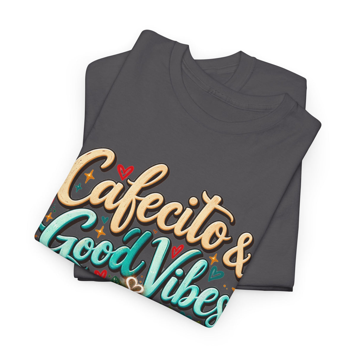 Cafecito & Good Vibes T-Shirt ☕🇵🇷🌺 - Puerto Rican Coffee Lover Tee