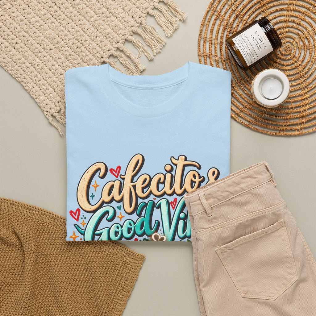 Cafecito & Good Vibes T-Shirt ☕🇵🇷🌺 - Puerto Rican Coffee Lover Tee