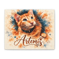 Custom Watercolor Pet Portrait Canvas - Personalized Pet Photo Wall Art