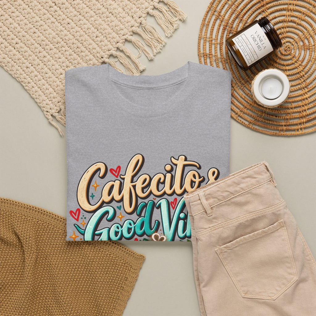 Cafecito & Good Vibes T-Shirt ☕🇵🇷🌺 - Puerto Rican Coffee Lover Tee