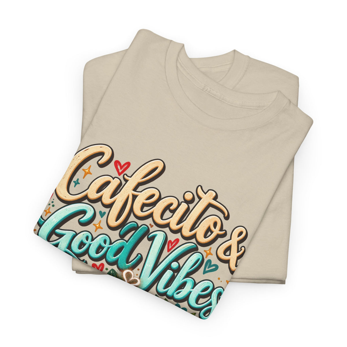 Cafecito & Good Vibes T-Shirt ☕🇵🇷🌺 - Puerto Rican Coffee Lover Tee