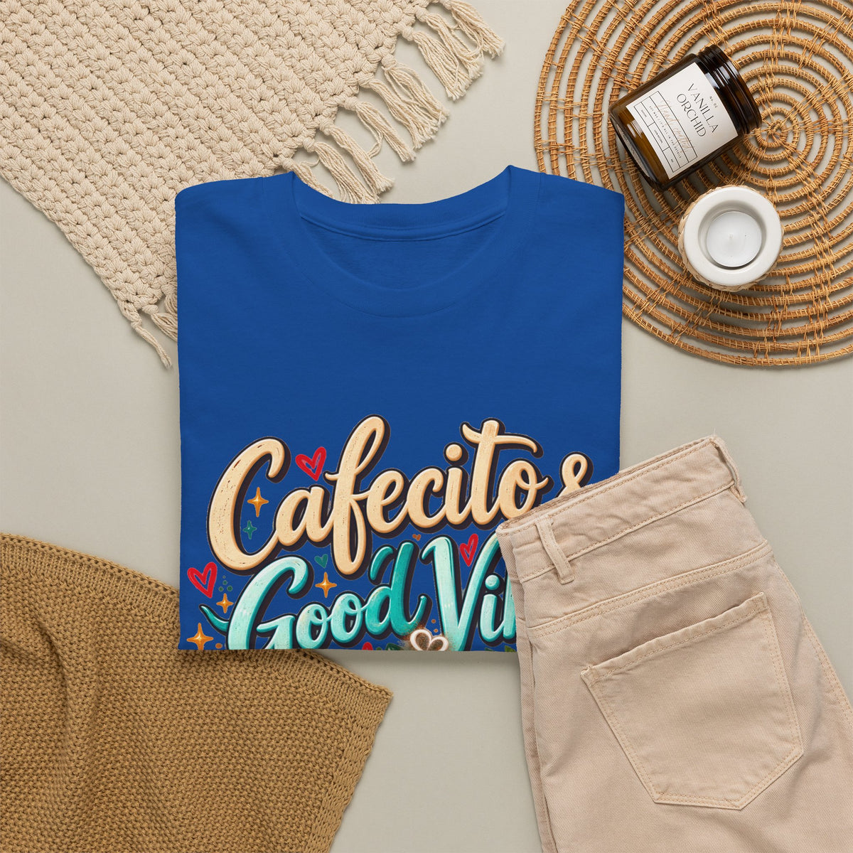 Cafecito & Good Vibes T-Shirt ☕🇵🇷🌺 - Puerto Rican Coffee Lover Tee
