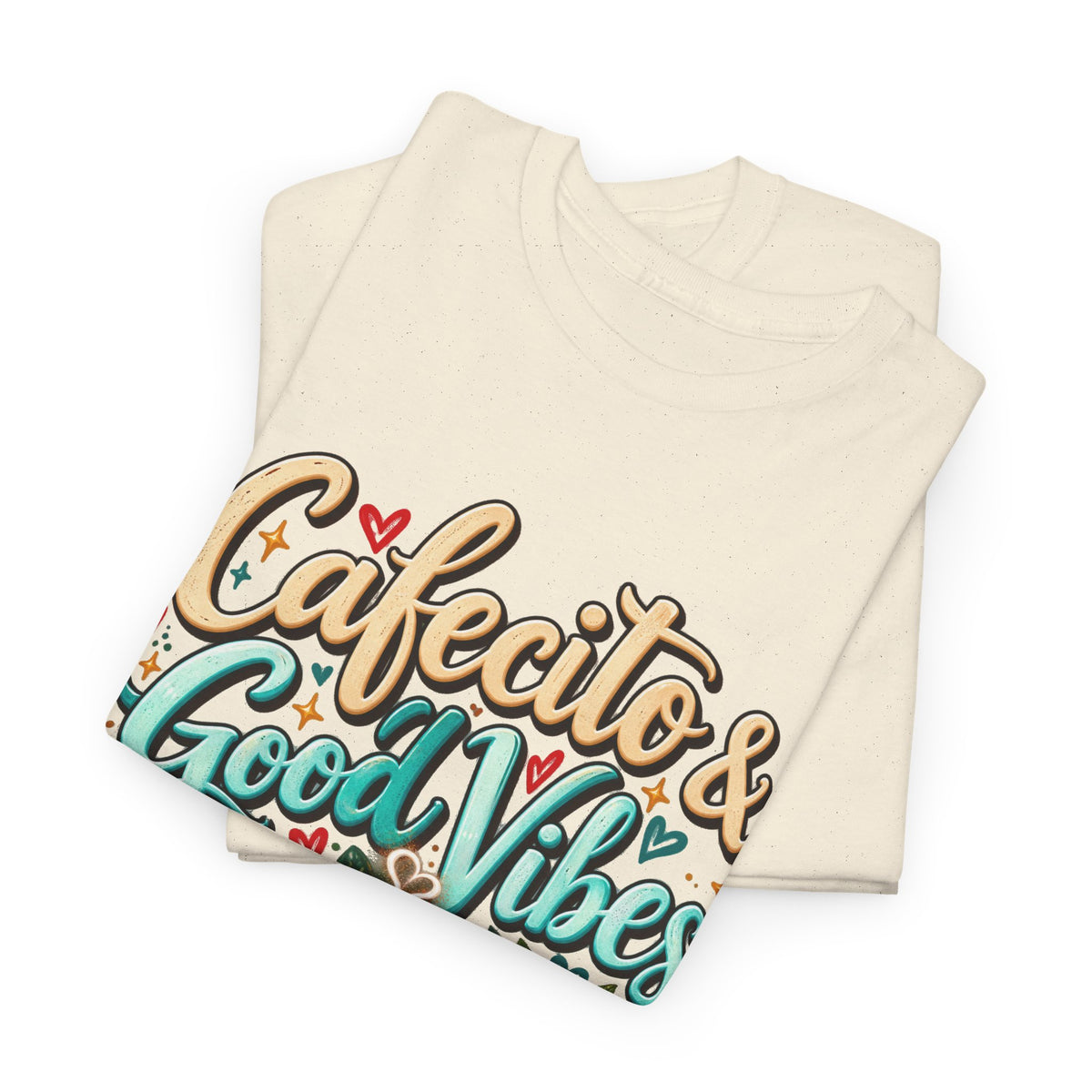 Cafecito & Good Vibes T-Shirt ☕🇵🇷🌺 - Puerto Rican Coffee Lover Tee