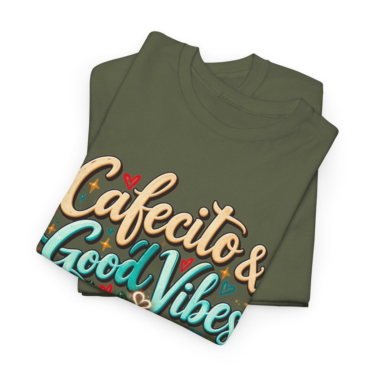 Cafecito & Good Vibes T-Shirt ☕🇵🇷🌺 - Puerto Rican Coffee Lover Tee