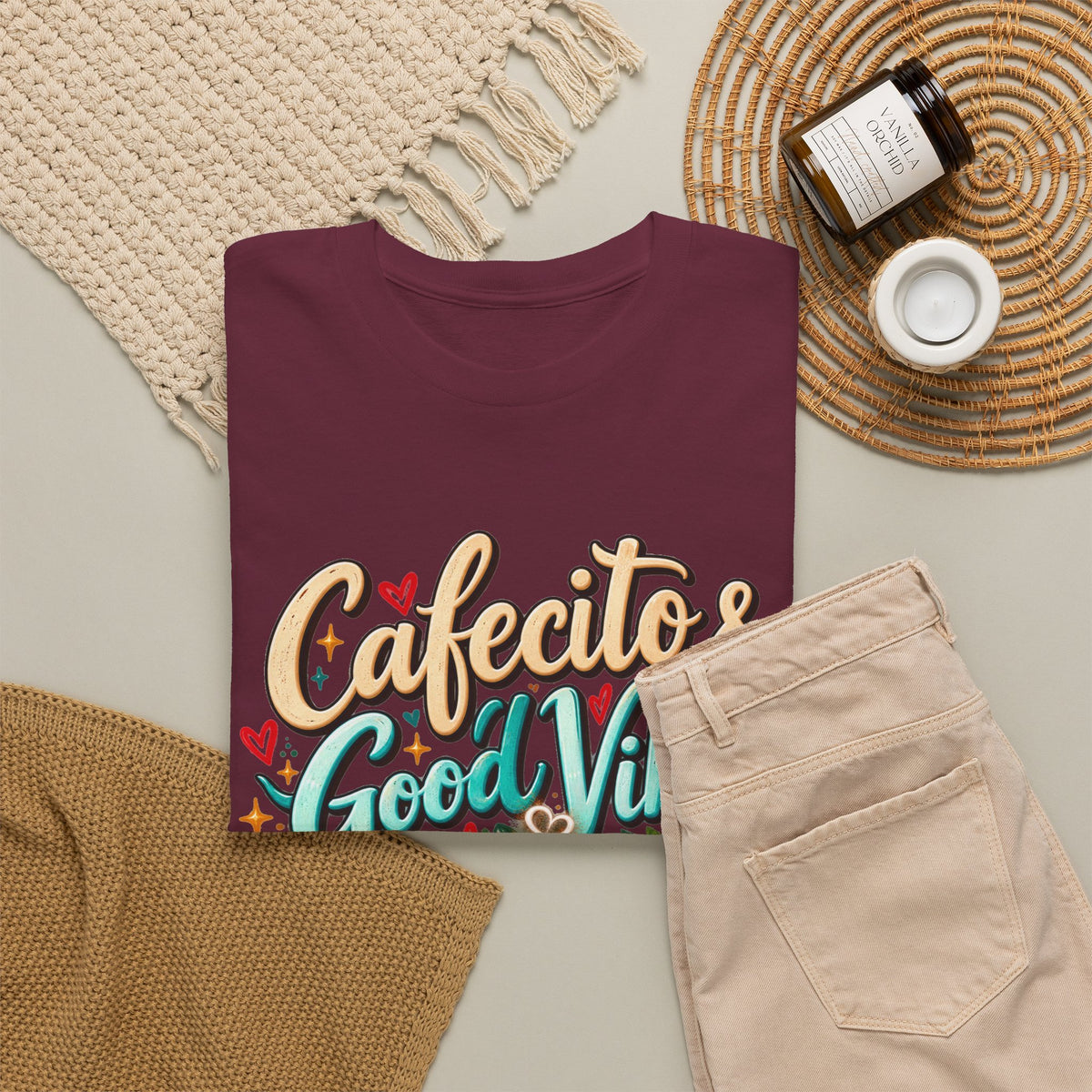 Cafecito & Good Vibes T-Shirt ☕🇵🇷🌺 - Puerto Rican Coffee Lover Tee