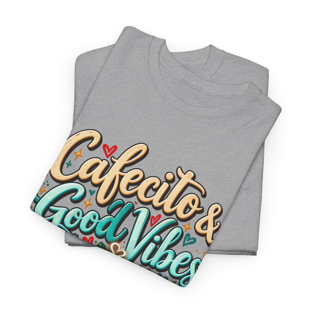 Cafecito & Good Vibes T-Shirt ☕🇵🇷🌺 - Puerto Rican Coffee Lover Tee