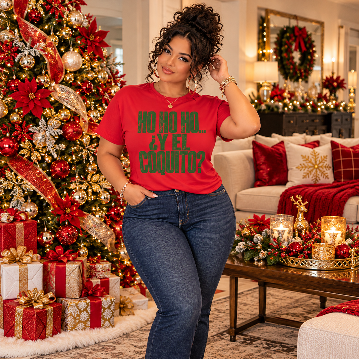HO HO HO… ¿Y EL COQUITO? 🎄🇵🇷 - Puerto Rican Christmas Graphic Tee
